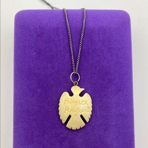 💛 Vintage Silver Carved Eagle Prince Rupert Necklace